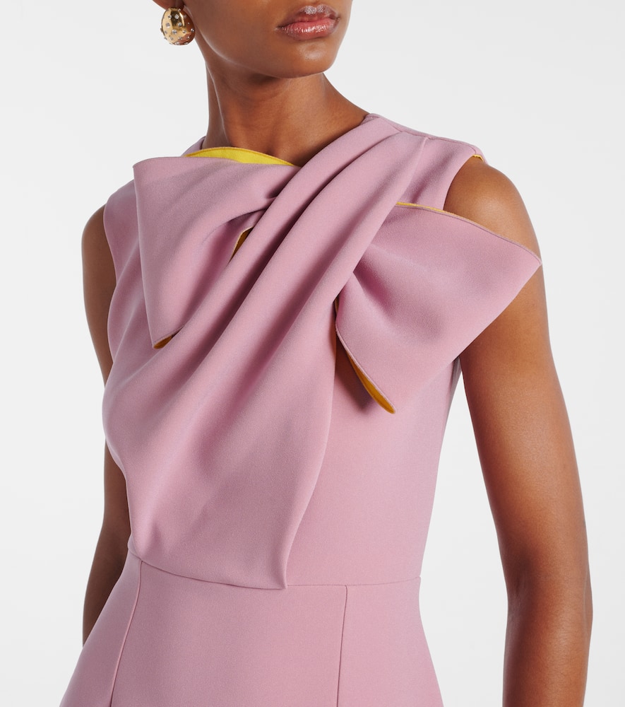 Bow-detail crêpe dress