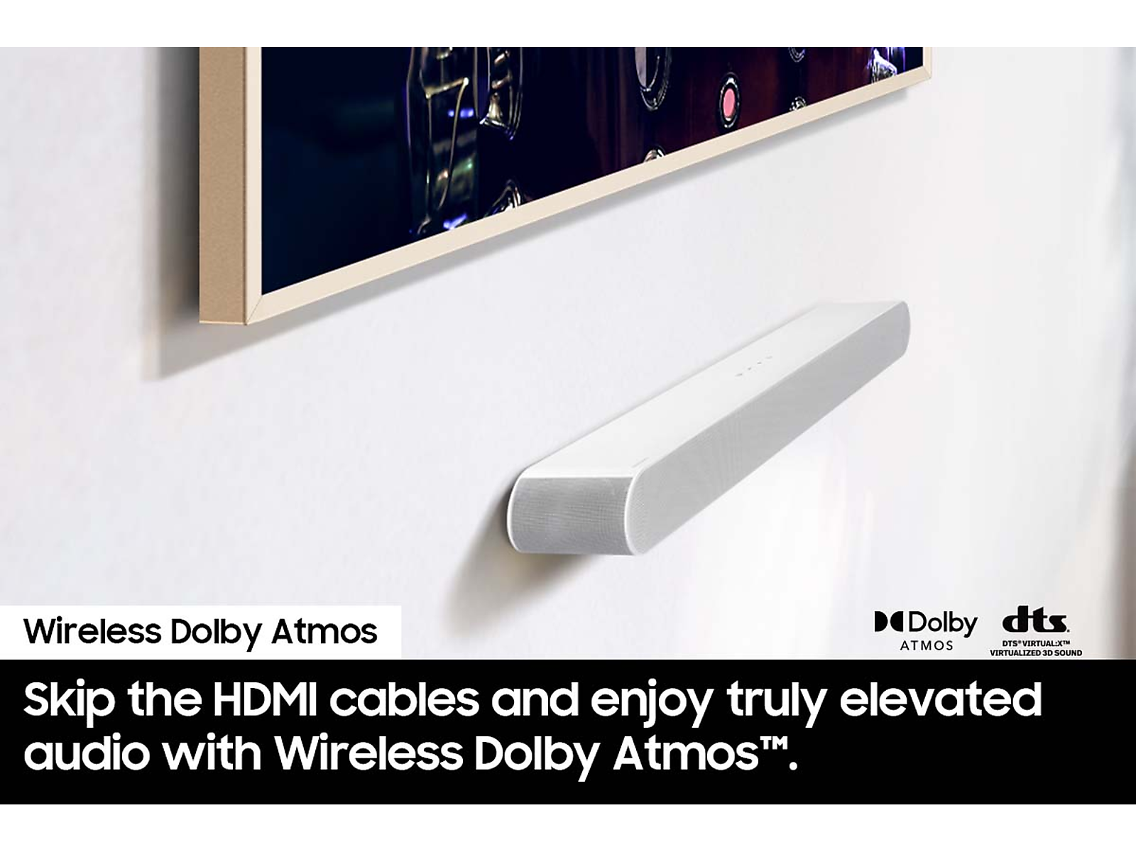 S-series All-in-one 5.0ch. Wireless Dolby ATMOS Soundbar w/ Q-Symphony / HW-S61D