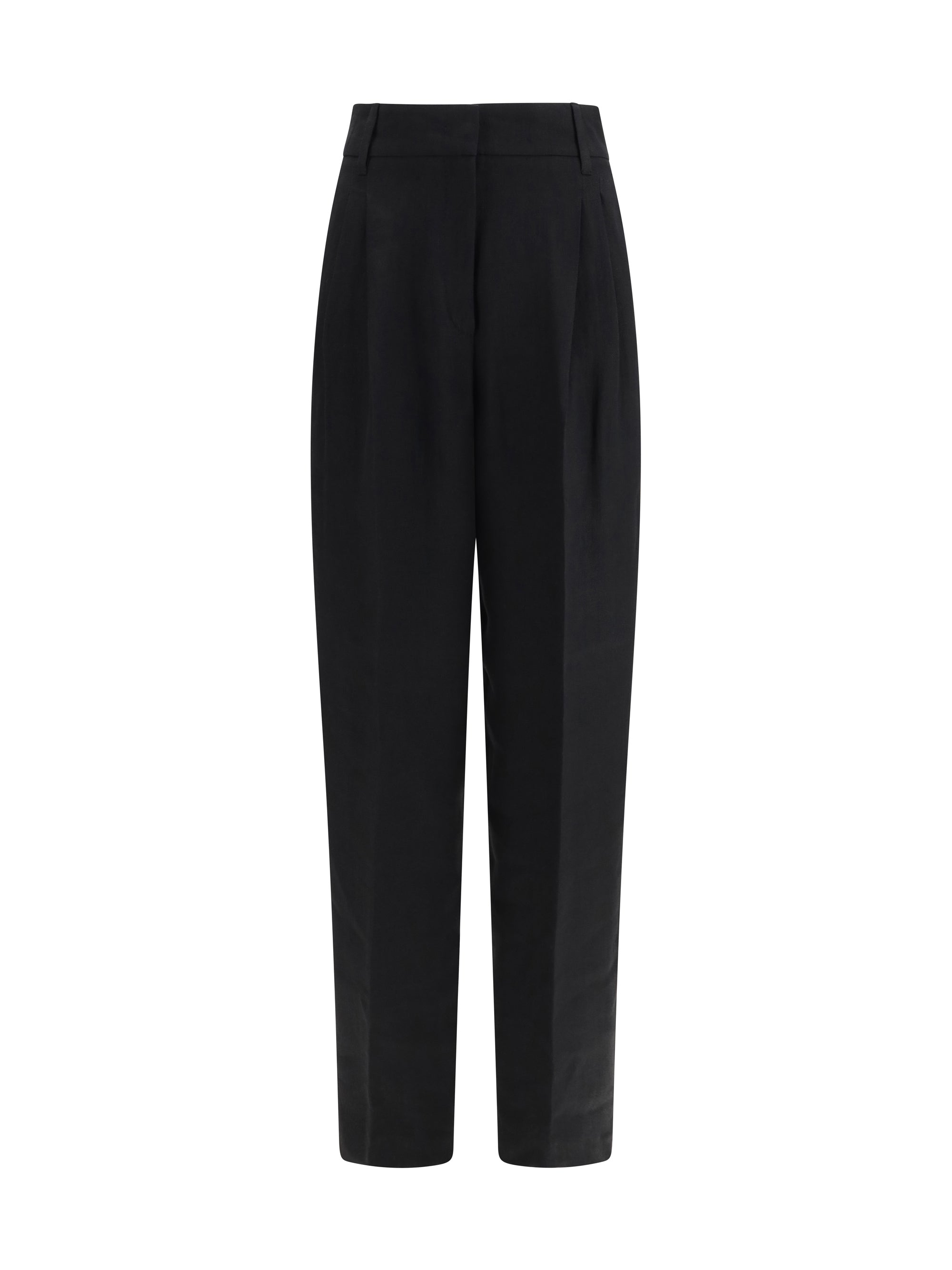 Linen Batavia Trousers — Black