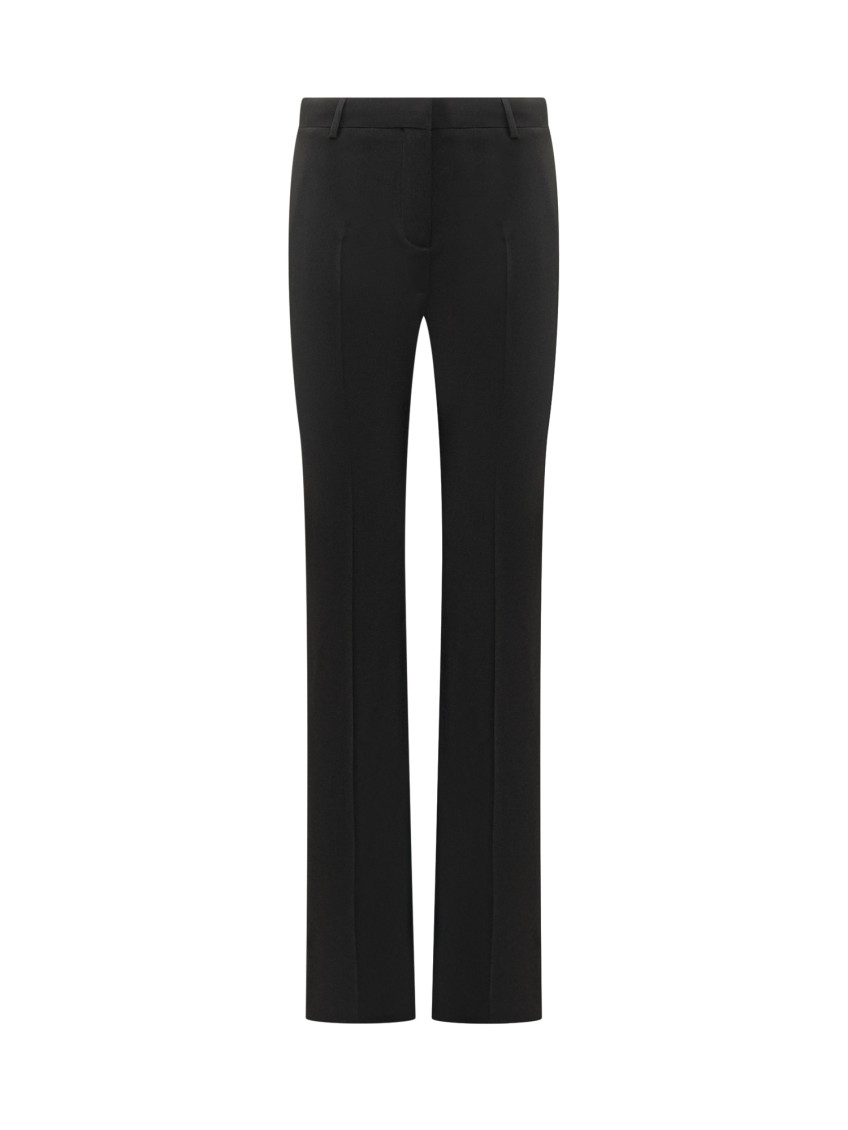 Black Straight Flat Front Pants