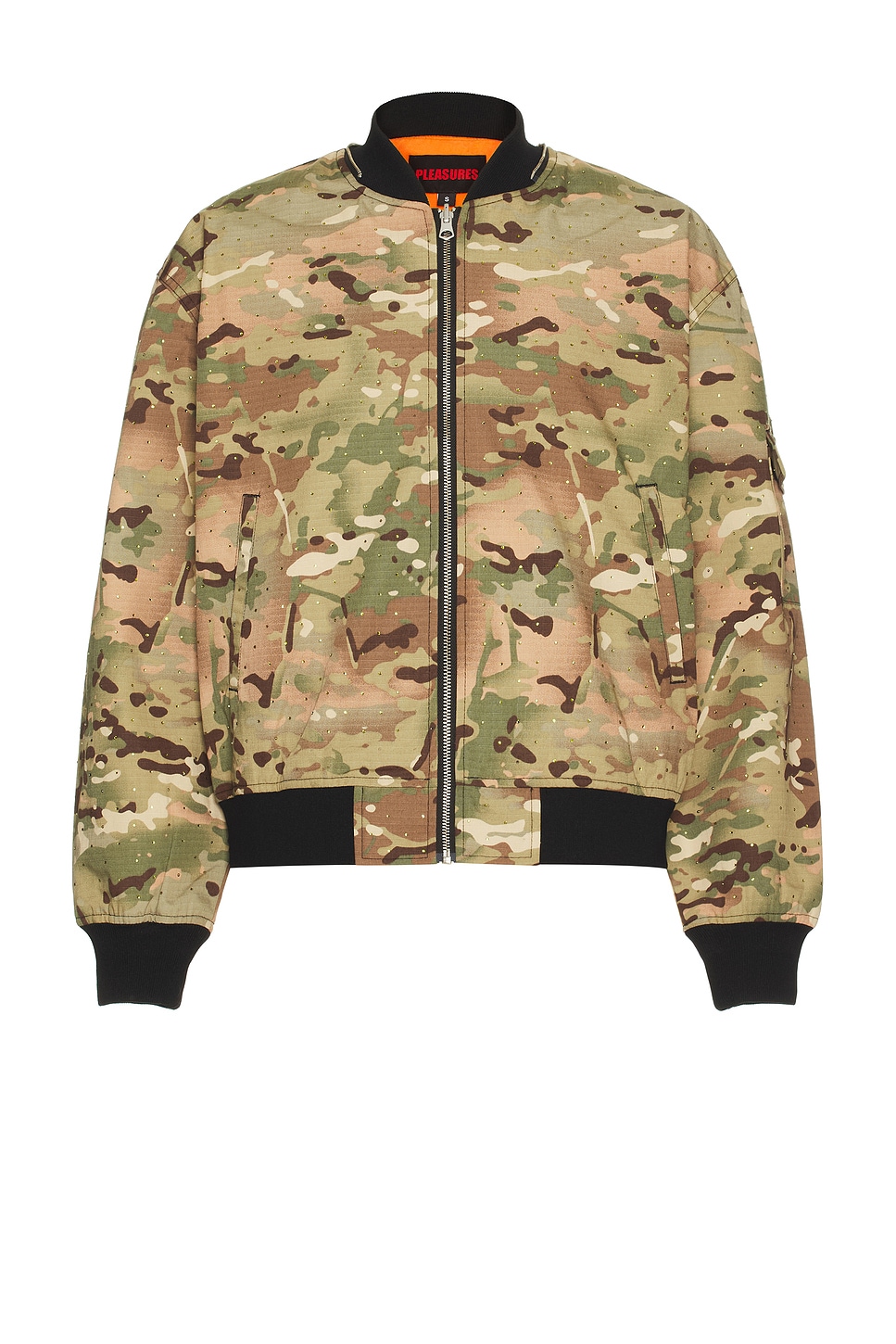 Pleasures Gem Camo Bomber in Green,Orange