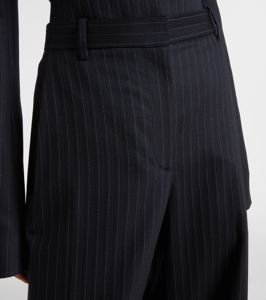 Linden pinstripe high-rise wide-leg pants