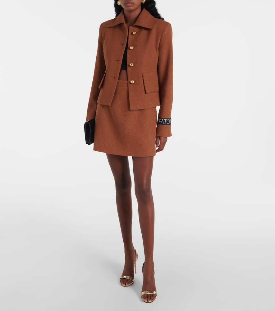Iconic wool and cotton-blend jacket