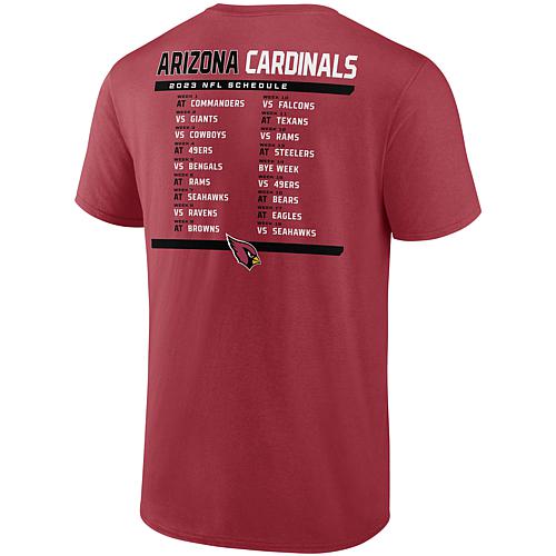 Men's Fanatics Cardinal/White Arizona Cardinals Two-Pack 2023 Schedule T-Shirt Combo Set