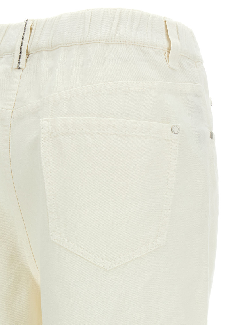 Cotton Trousers Pants Beige