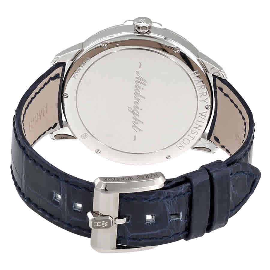 Midnight Diamond Drops Blue Dial 18K White Gold Watch MIDQMP39WW004
