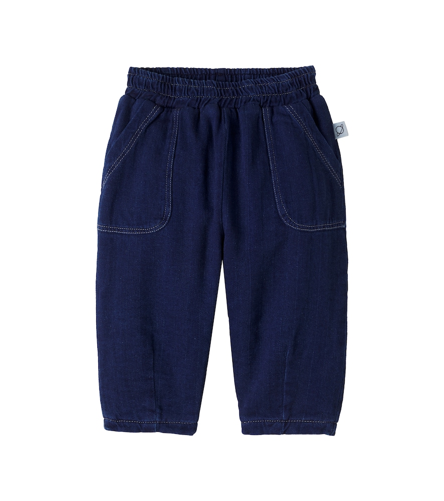 Baby herringbone straight jeans