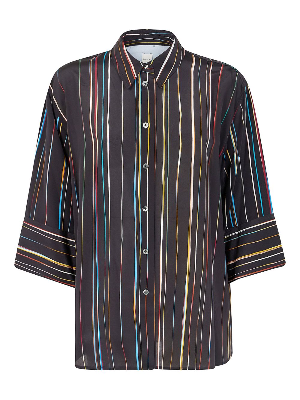 Signature Stripe silk shirt - Blue