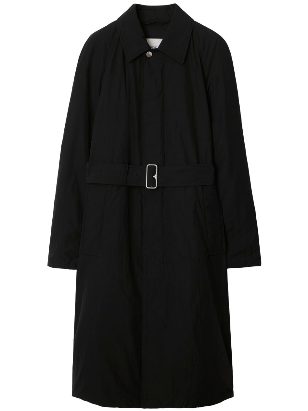 Long padded car coat - Black