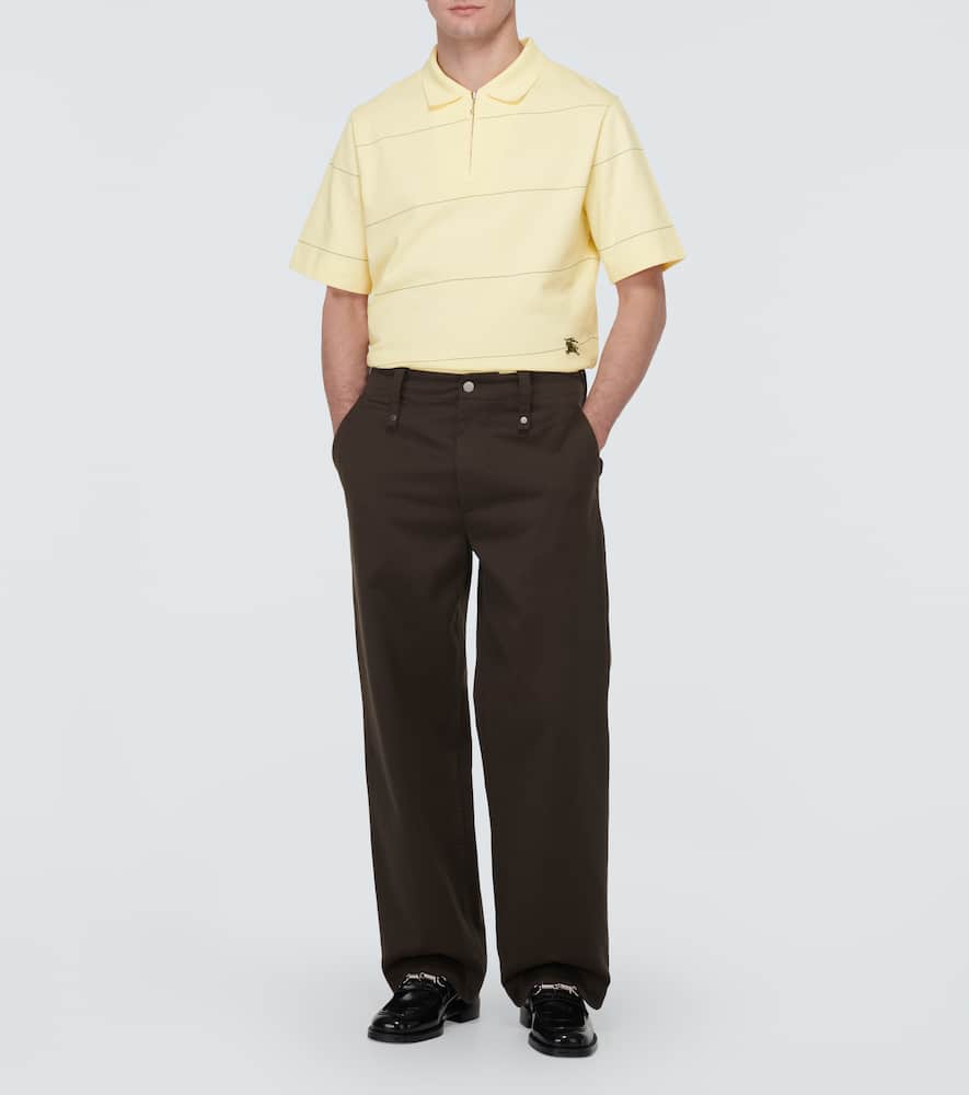 EKD striped cotton piqué polo shirt