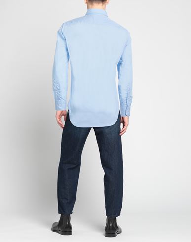 Man Shirt Azure Size 18 Cotton
