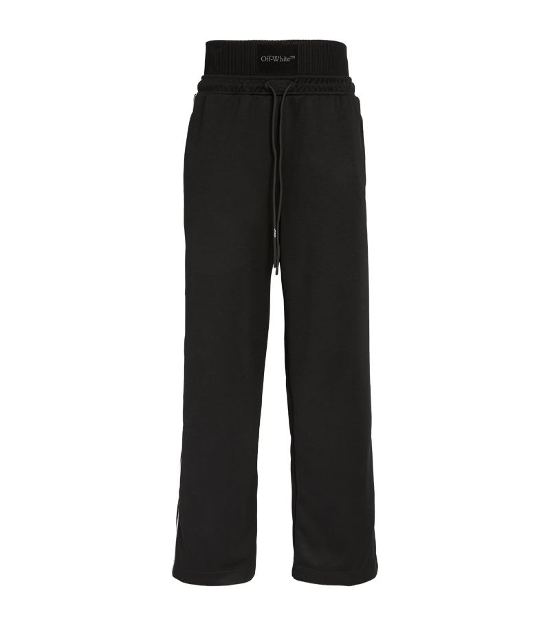 Ribbed-Waist Condenced Sweatpants
