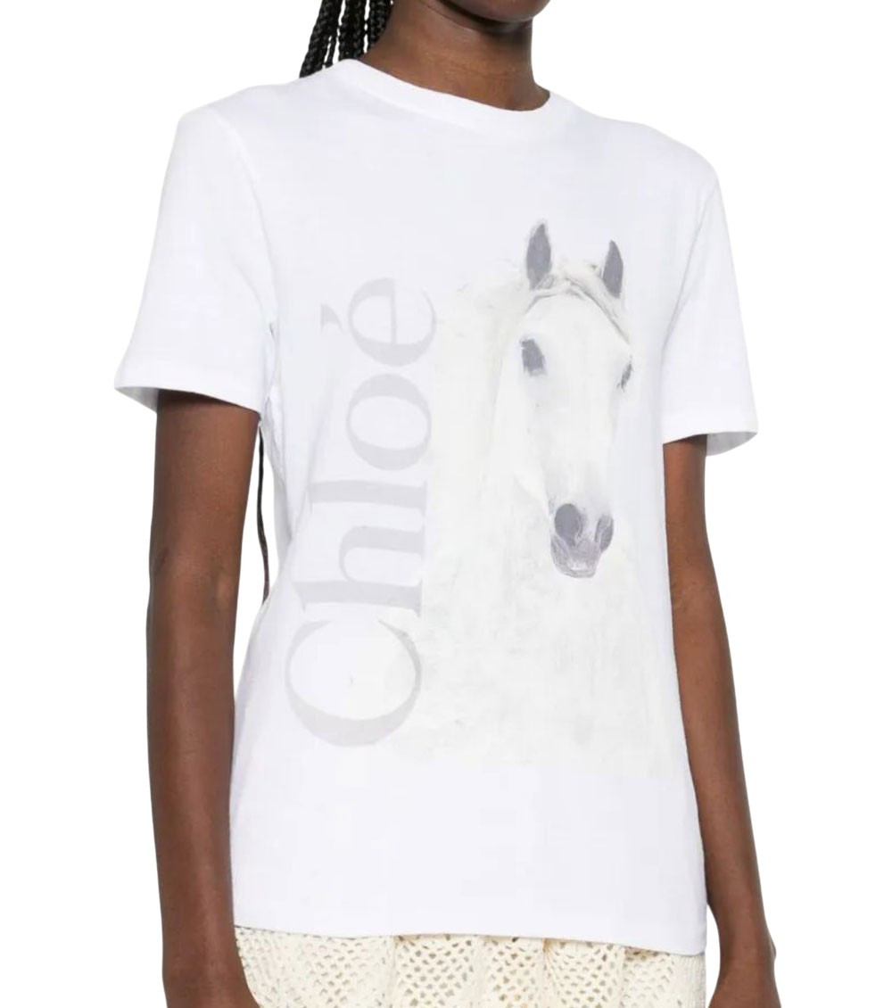 White Graphic Crew Neck T-Shirt