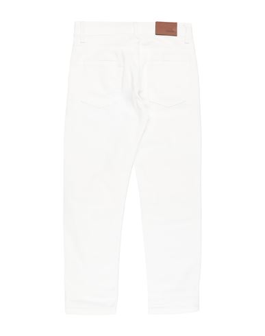 Kid Boy Jeans White Size 10 Cotton, Elastane
