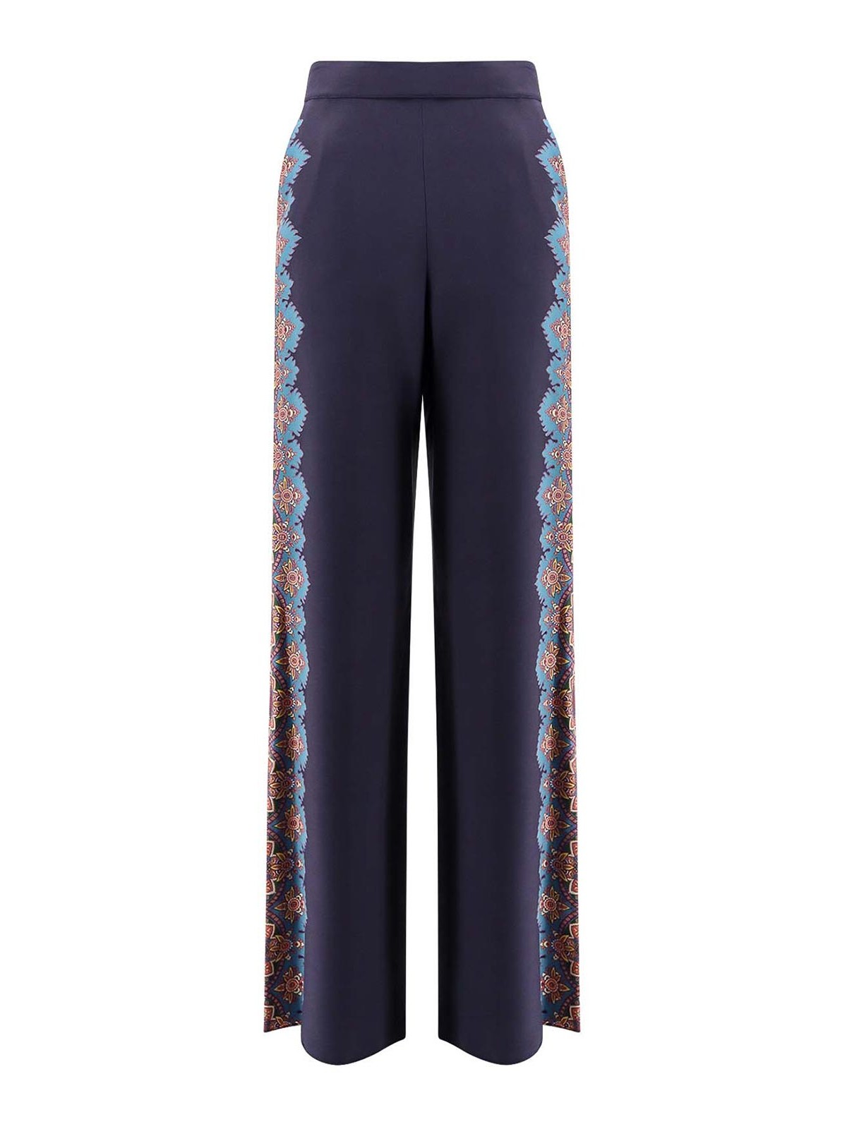Silk pants with floral print