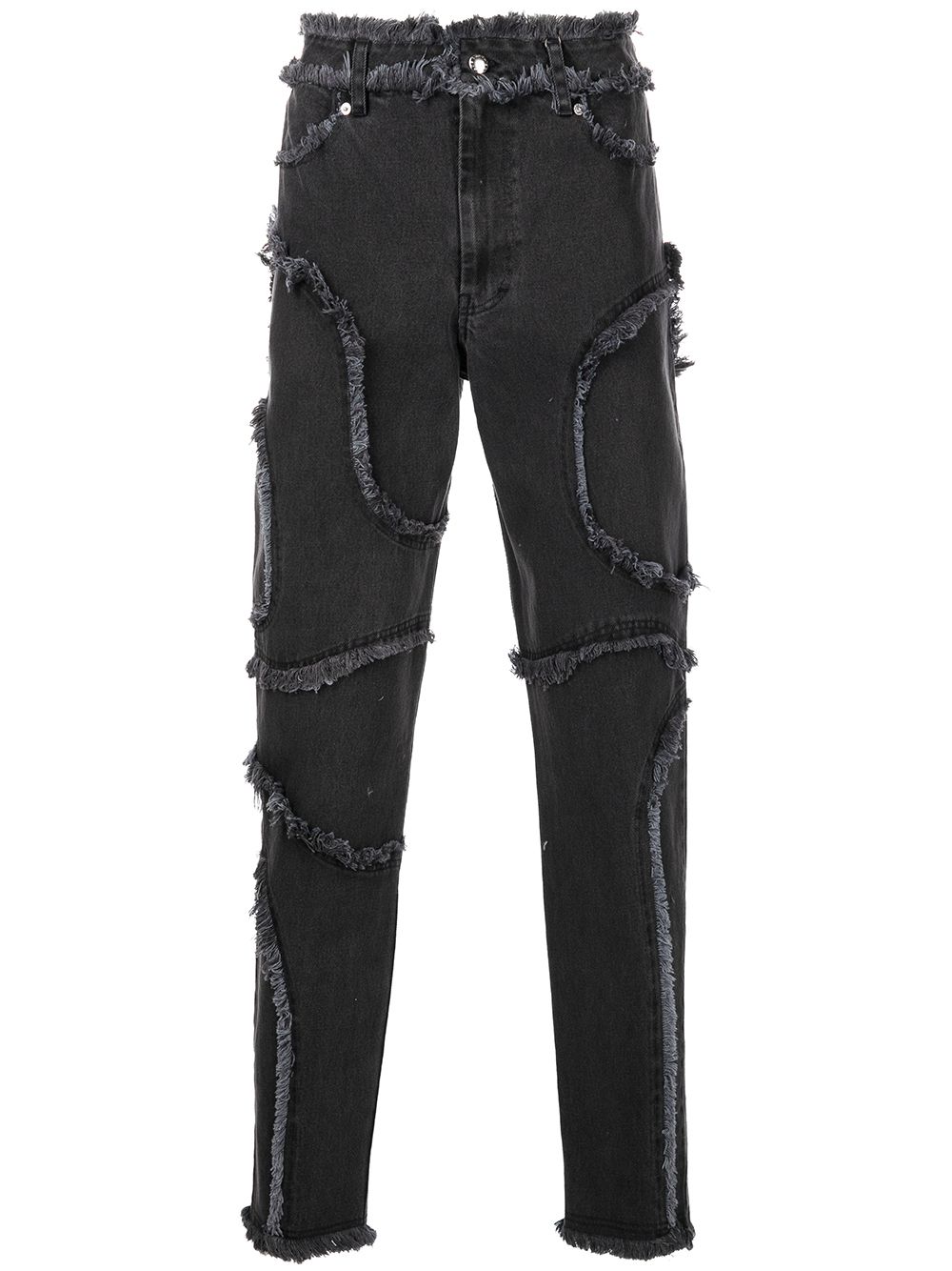 Seam-detail cropped jeans - Black