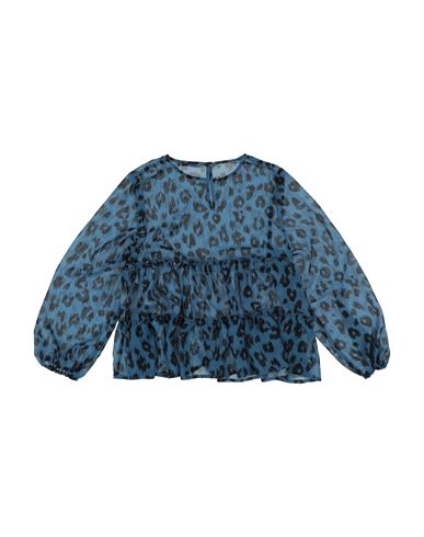 Kid Girl Top Slate blue Size 10 Polyester
