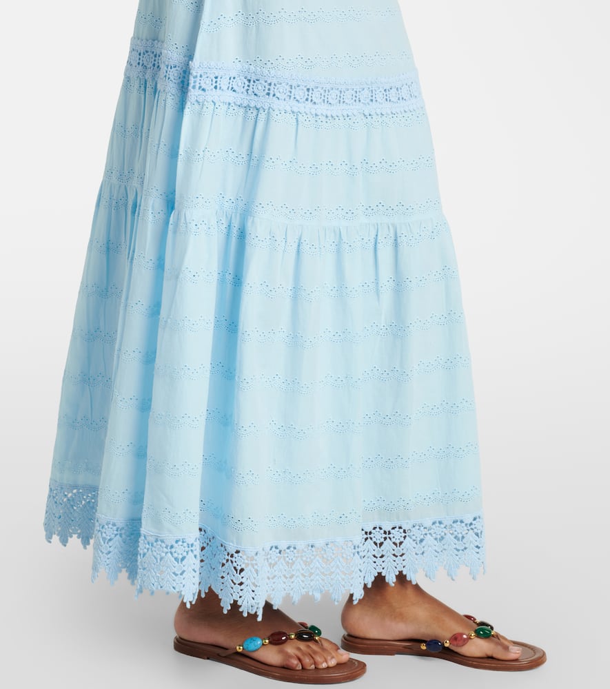 Alessia broderie anglaise cotton maxi skirt