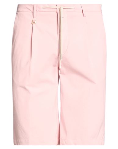 Man Shorts & Bermuda Shorts Pink Size 38 Cotton, Polyamide, Elastane
