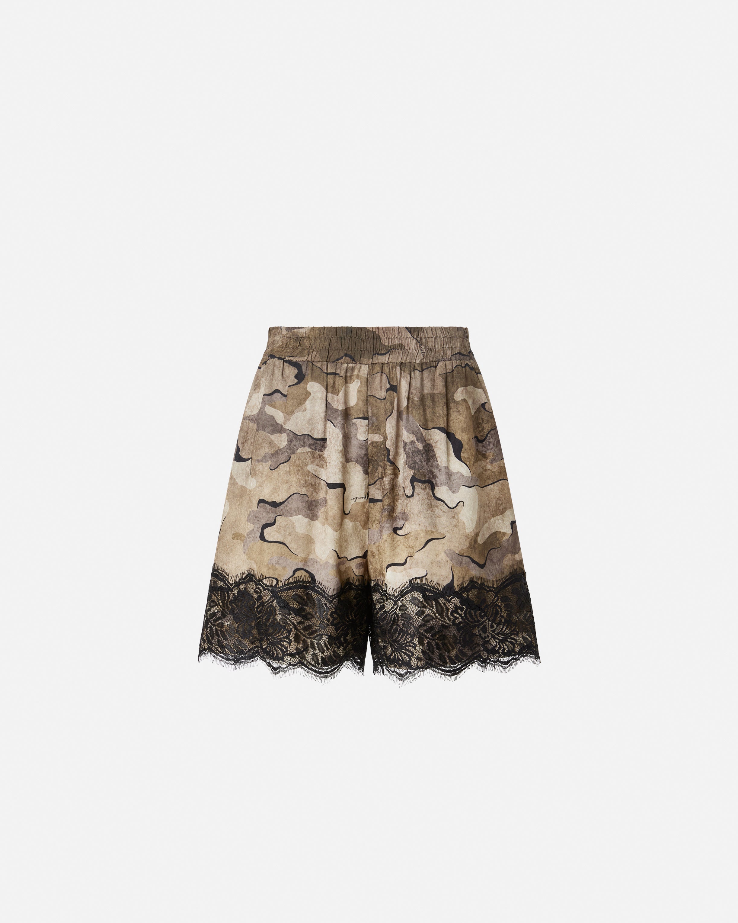 Camouflage shorts with lace - 38