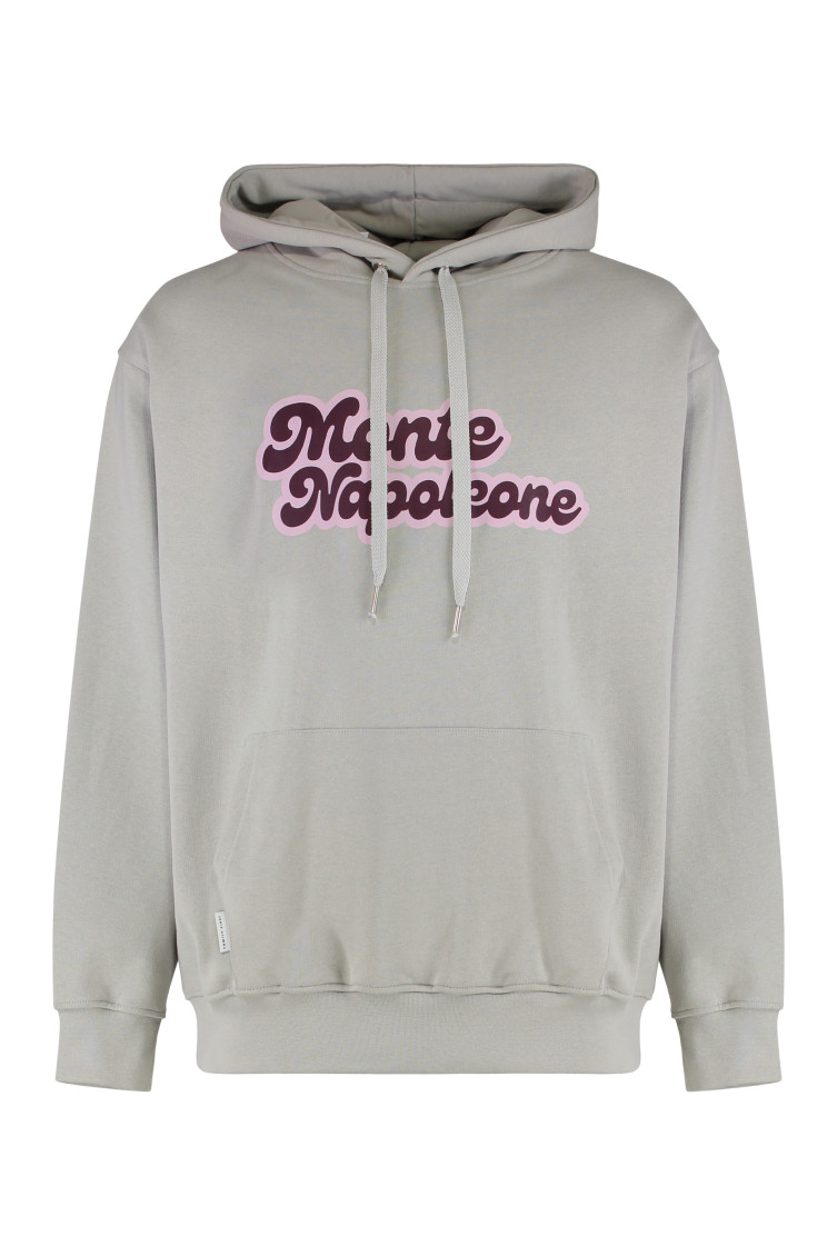 Grey Graphic Hood Sweatshirts