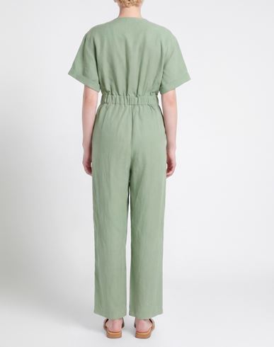 Woman Jumpsuit Sage green Size XS Viscose, Linen