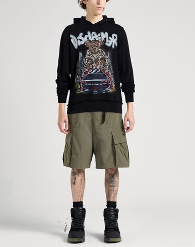 Man Sweatshirt Black Size M Cotton