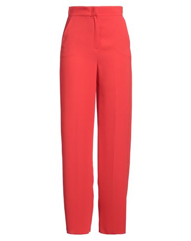 Woman Pants Tomato red Size 10 Polyester