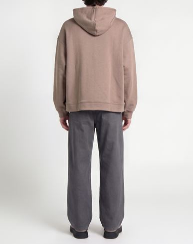 Man Sweatshirt Taupe Size XXL Cotton
