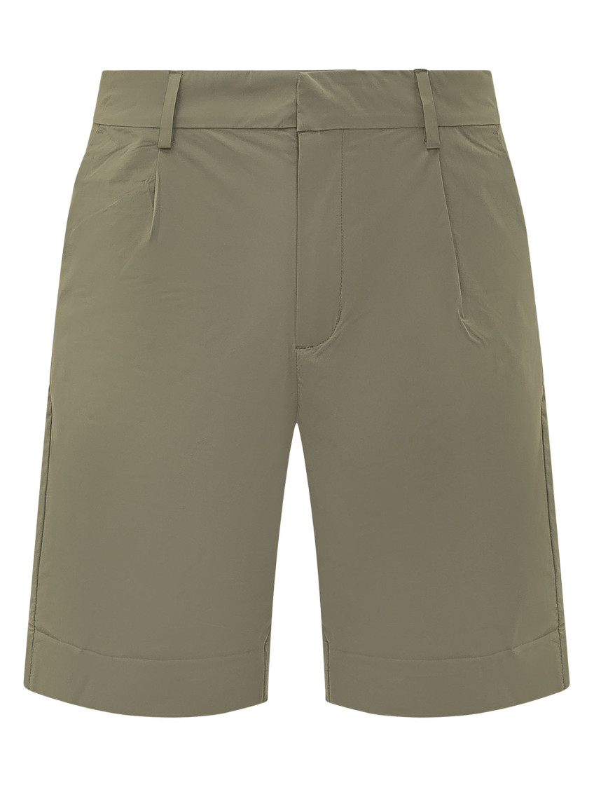 Green Solid Shorts