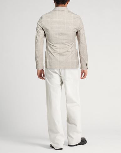 Man Blazer Beige Size 44 Cotton, Elastane