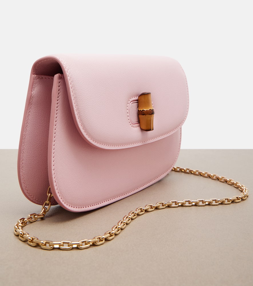 Bamboo leather clutch