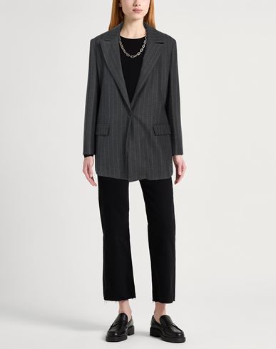 Woman Blazer Charcoal Size 12 Polyester, Viscose, Elastane