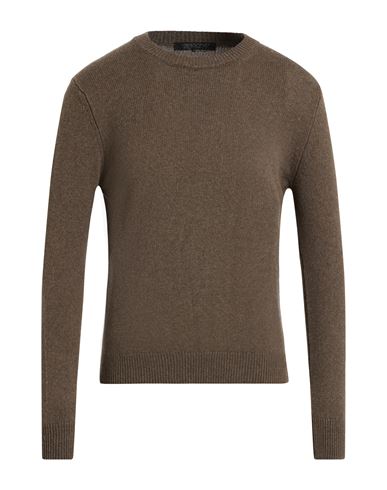 Man Sweater Khaki Size 40 Cashmere