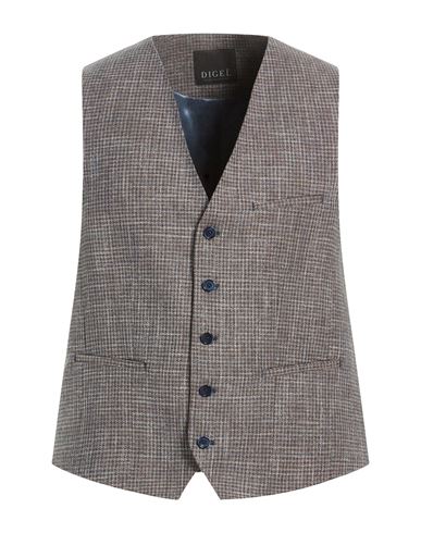Man Tailored Vest Azure Size 40 Virgin Wool, Cotton