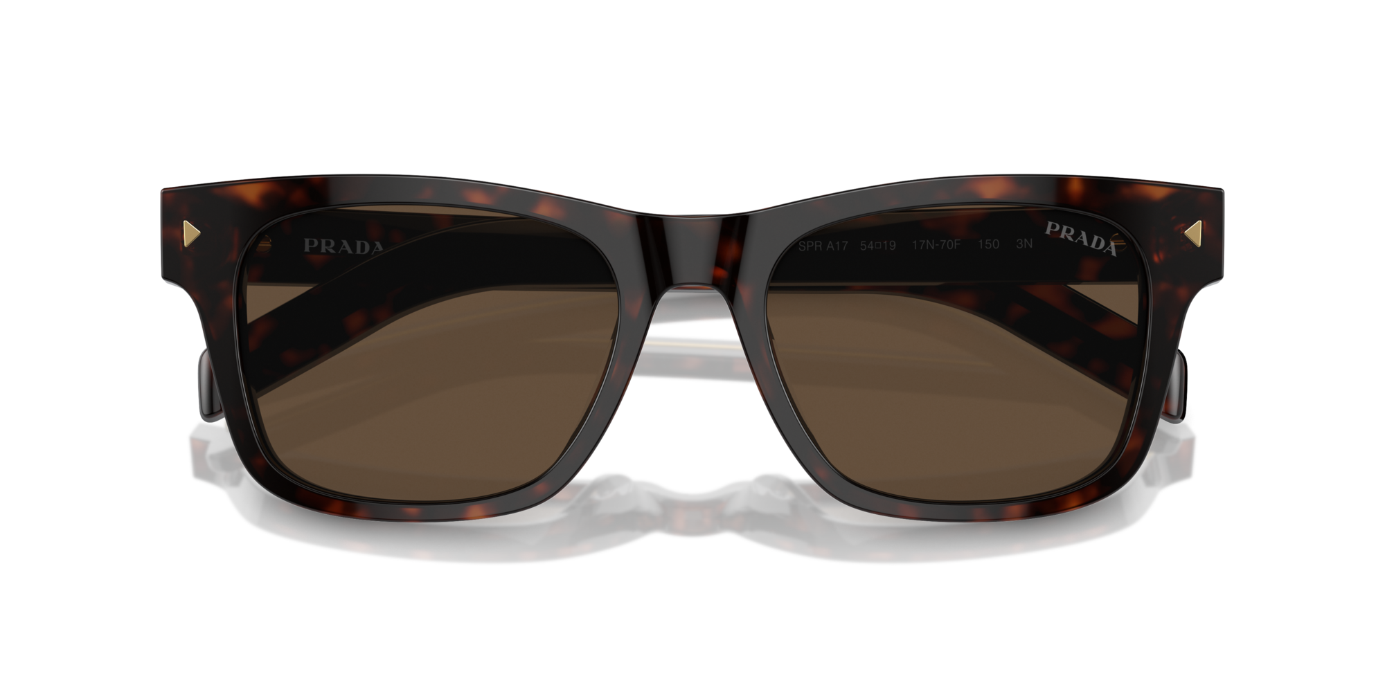 Prada Man Prada PR A17S 17N70F Sunglasses Acetate Turtle Brown Squared Normal Anti-glare