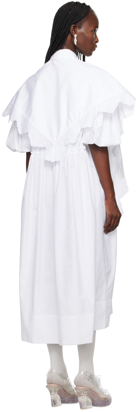 White cotton midi dress