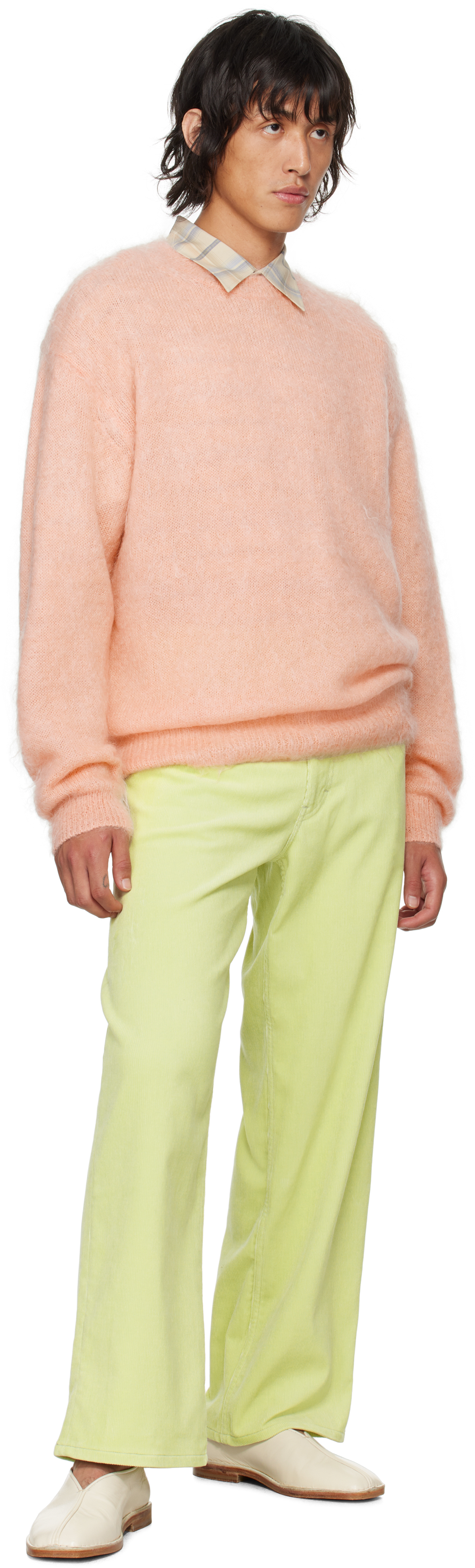 AURALEE Green Finx Corduroy Trousers