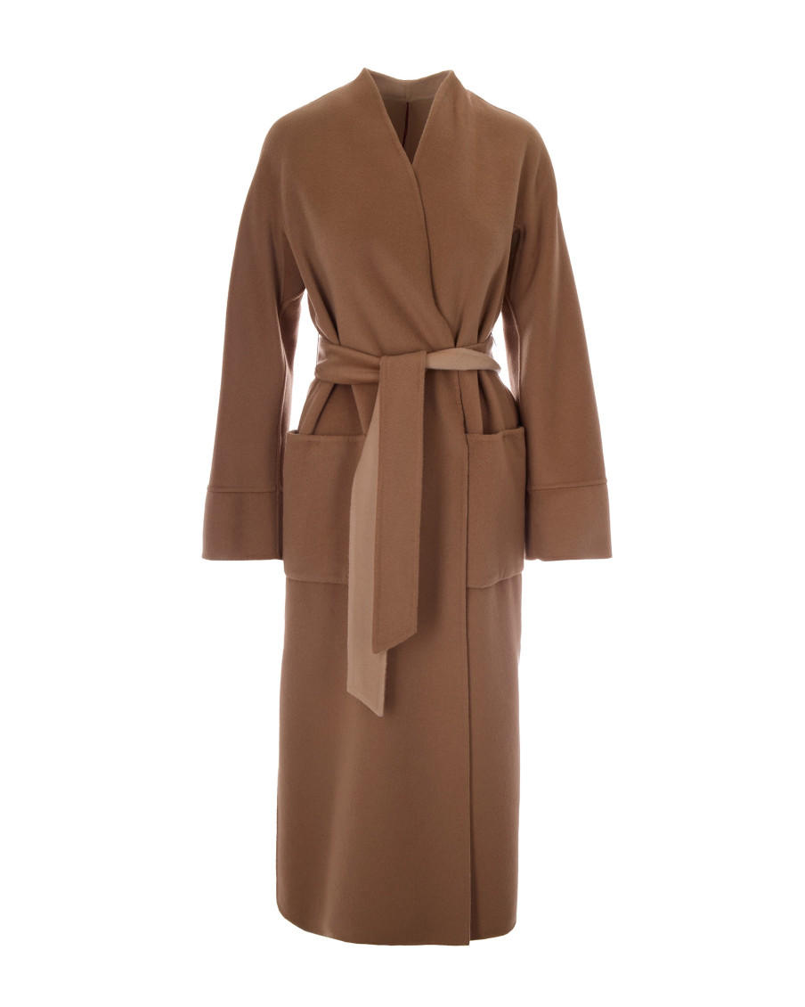 Brown V Neck Trench Coat