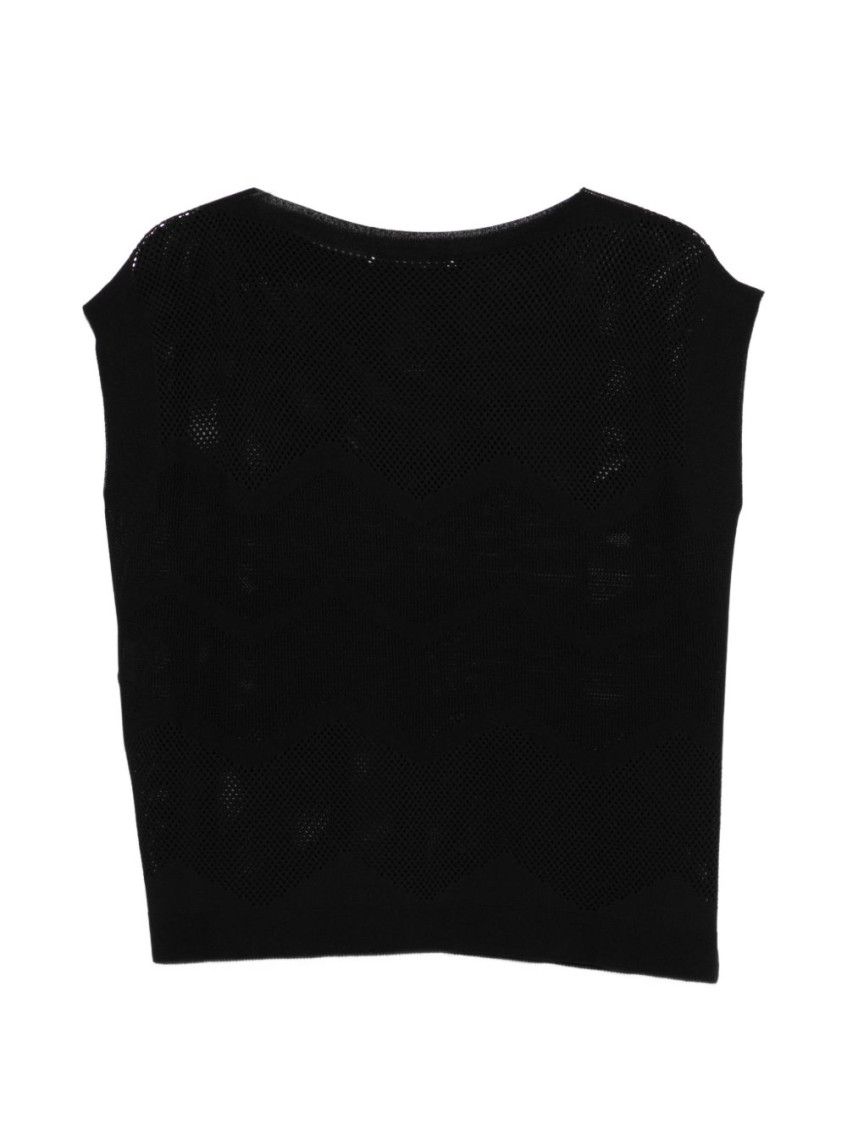 Black Crew Neck Knitted Sweater