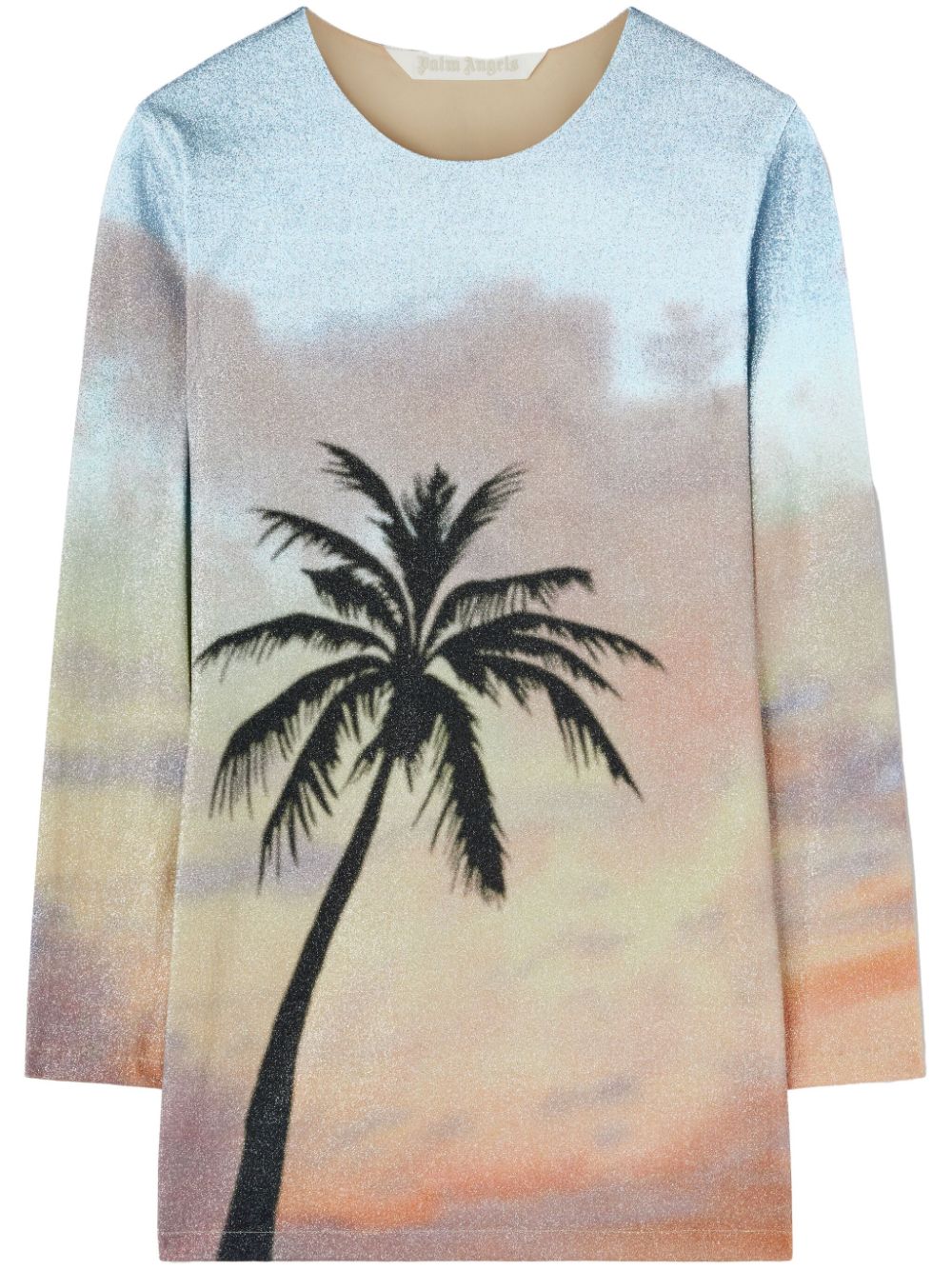 Sunrise Palm mini dress - Blue