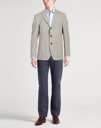 Man Blazer Light grey Size 38 Wool, Elastane