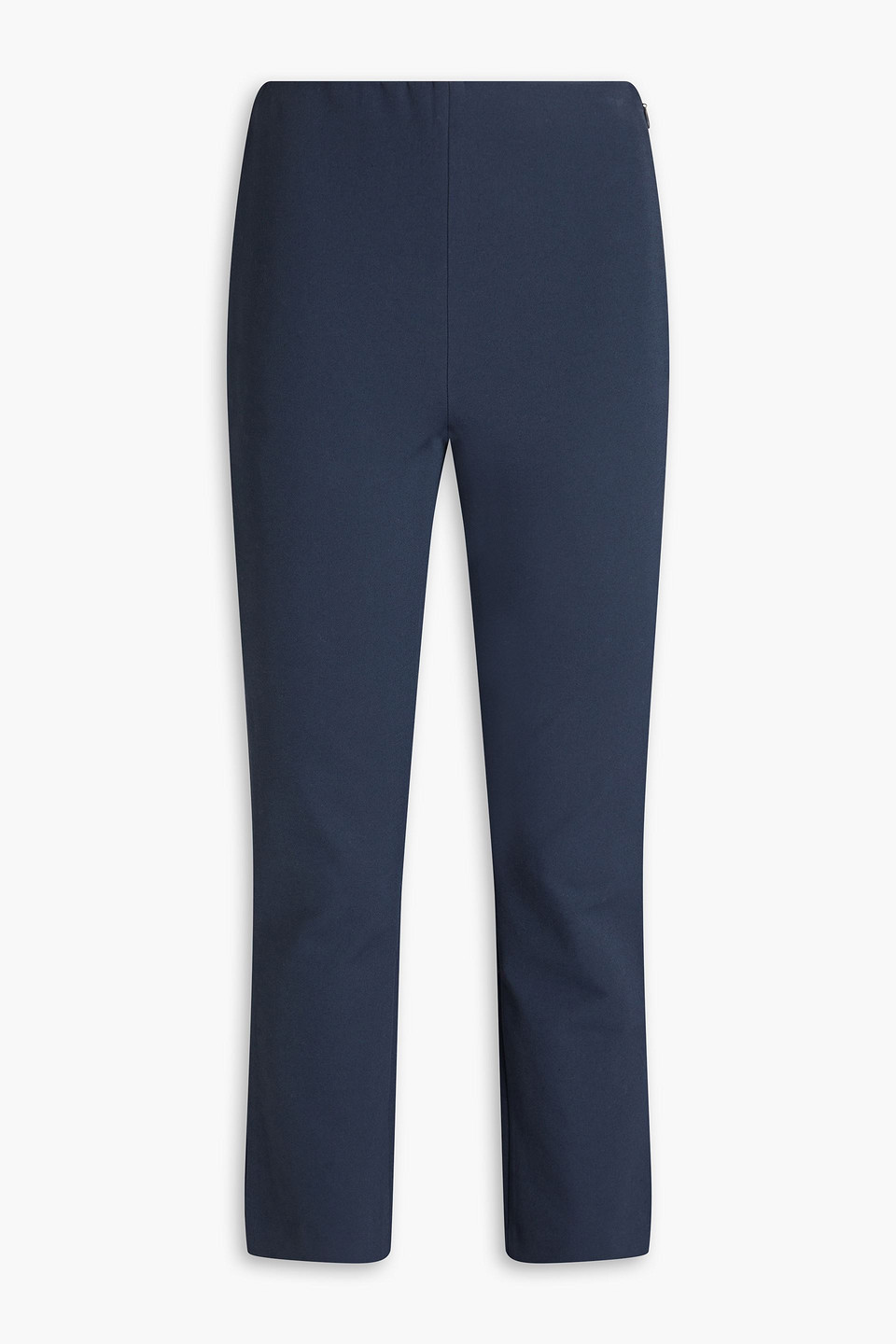 Cotton-blend ponte kick-flare pants - Blue - M
