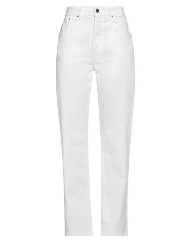 Cigala's Woman Jeans White Size 25 Cotton, Elastane