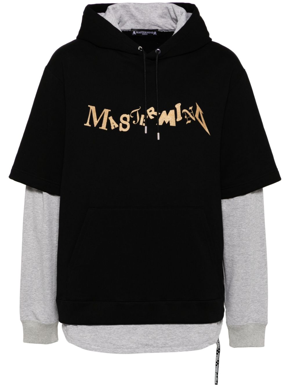 Logo-print hoodie - Black