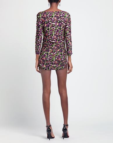Crochè Woman Mini dress Purple Size S Polyester, Elastane