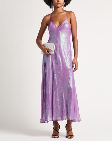 Forte_forte Woman Maxi dress Purple Size 1 Silk, Metallic fiber