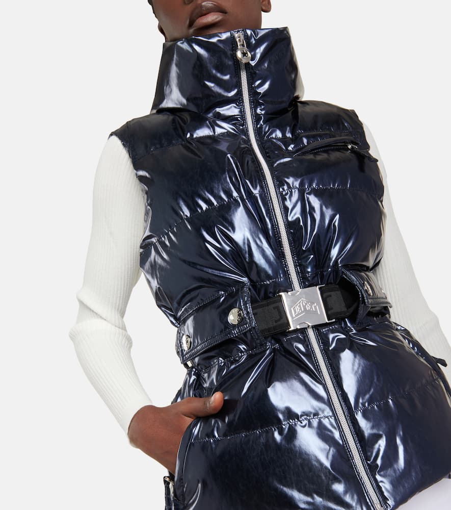 Clara Met metallic puffer vest