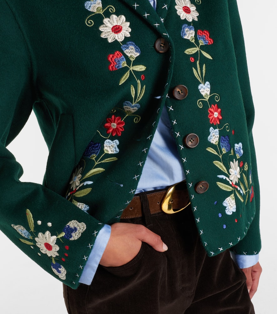 Jude embroidered wool-blend jacket