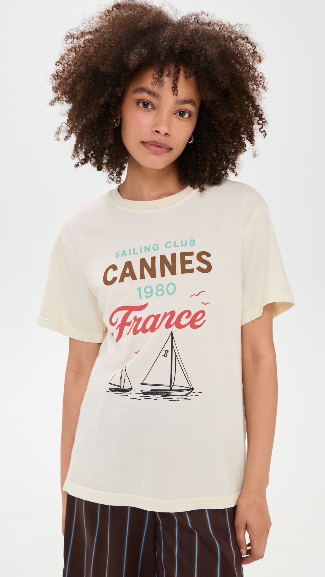 Sailing Club Cannes Boyfriend Tee Off White